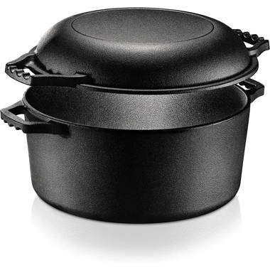 Volcano Grills 8 Qt.Pre-seasoned Cast Iron Round Dutch Oven